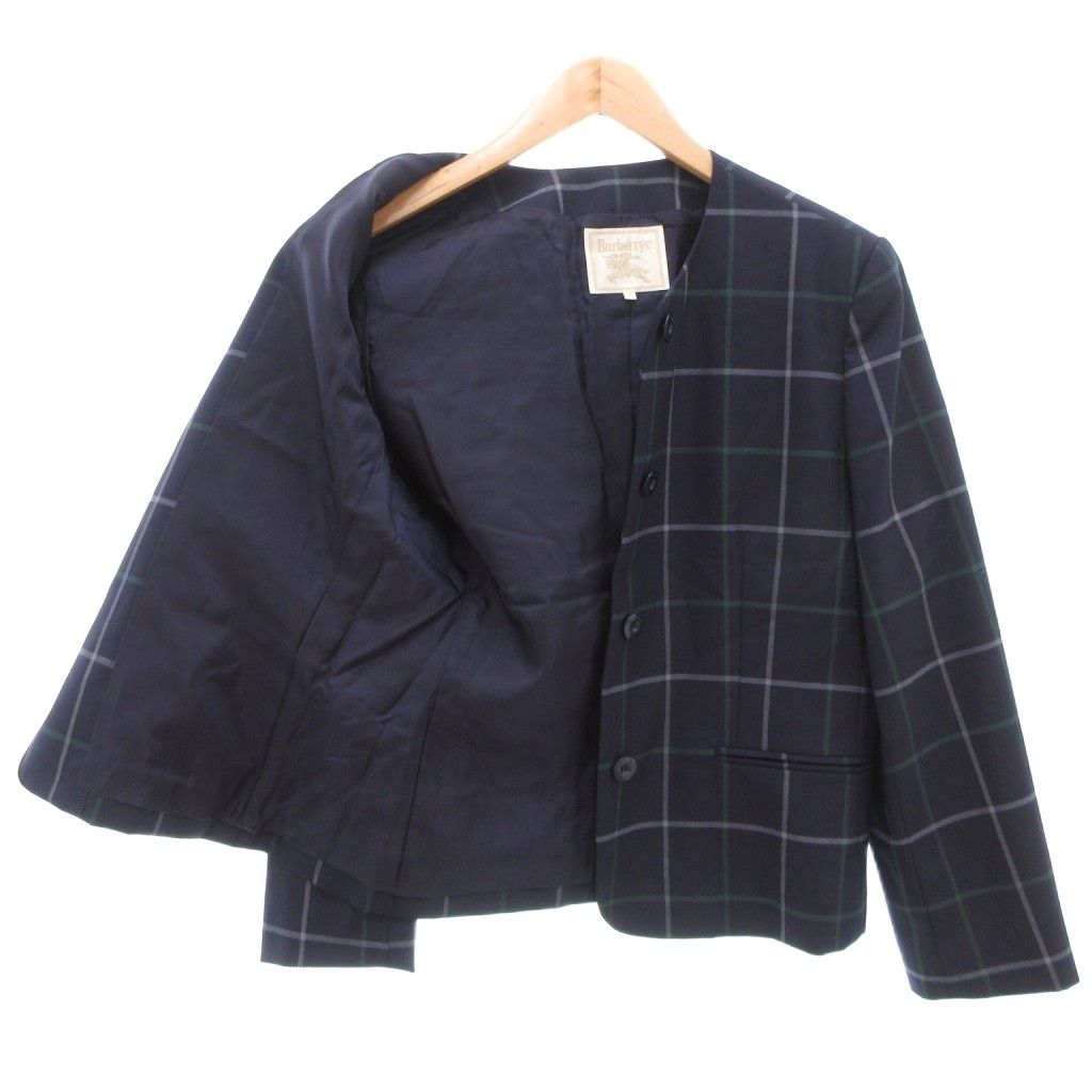 バーバリーズ Burberrys ヴィンテージ ノーカラージャケット チェック