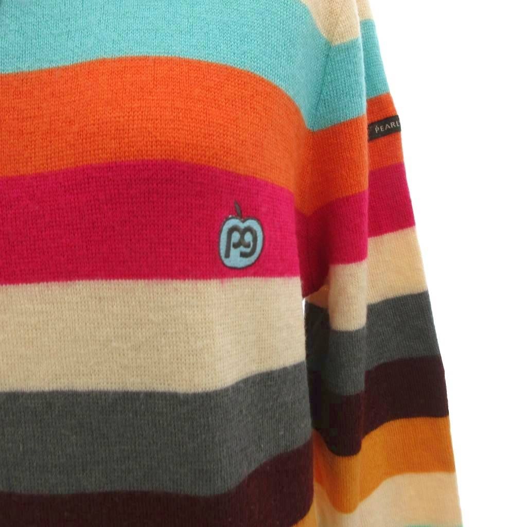 パーリーゲイツ　新品　2号 ワンピース パーリーゲイツ レイヤード風 モックネックニットワンピース