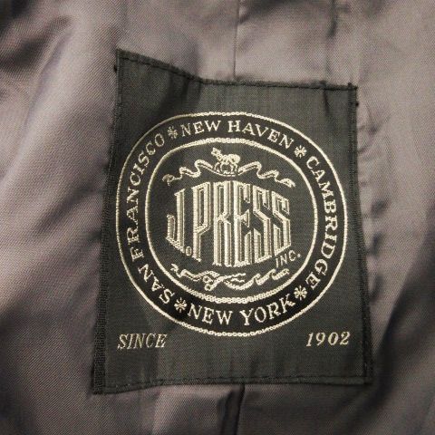 ジェイプレス J.PRESS ステンカラーコート ロング ウール ヘリンボーン