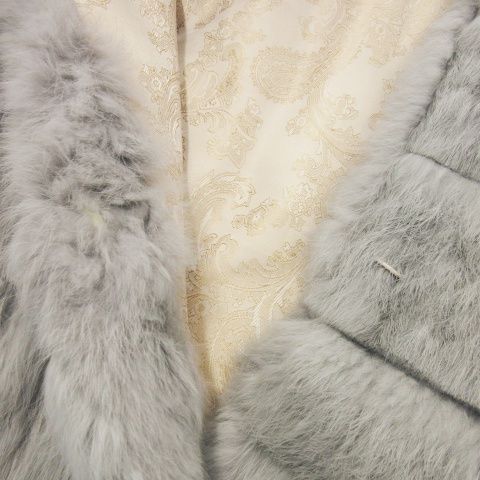 TONFUR ファージャケット ラビットファー 毛皮 フロントホック 七分袖