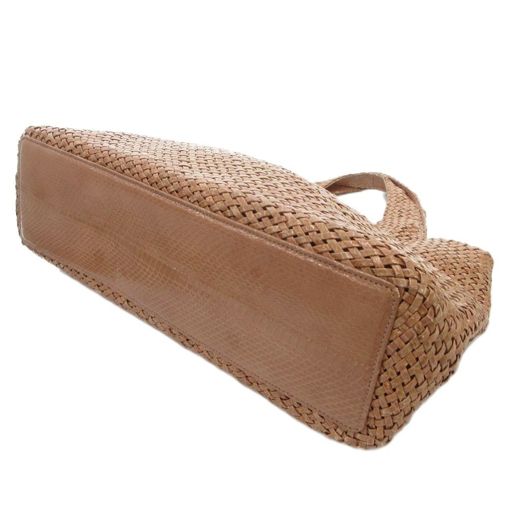 銀座ヨシノヤ トートバッグ ベージュ 編み込み メッシュ /AE - メルカリ