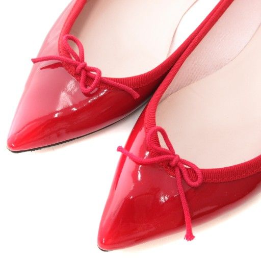 レペット Repetto バレエシューズ パンプス 37.5 赤 レッド ポイン
