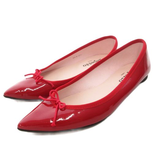 レペット Repetto バレエシューズ パンプス 37.5 赤 レッド ポイン