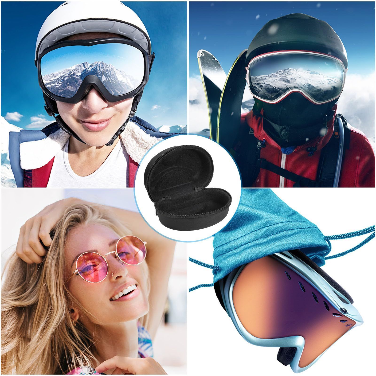 大特価‼️ スキーゴーグル スノーゴーグル スノーボードゴーグル ハードケース 新着商品】11 cm cm x x 21 耐衝撃スノーボードゴーグルボックス 9