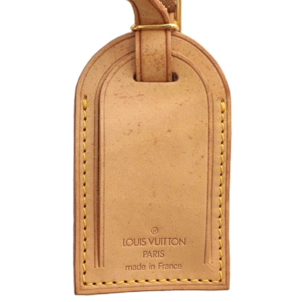 ルイヴィトン LOUIS VUITTON ネームタグ ヌメ革 レザー ベルト ロゴ