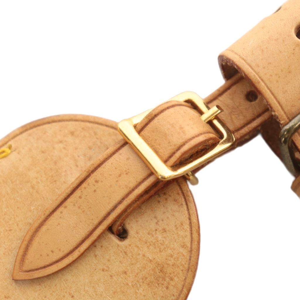 ルイヴィトン LOUIS VUITTON ネームタグ ヌメ革 レザー ベルト ロゴ