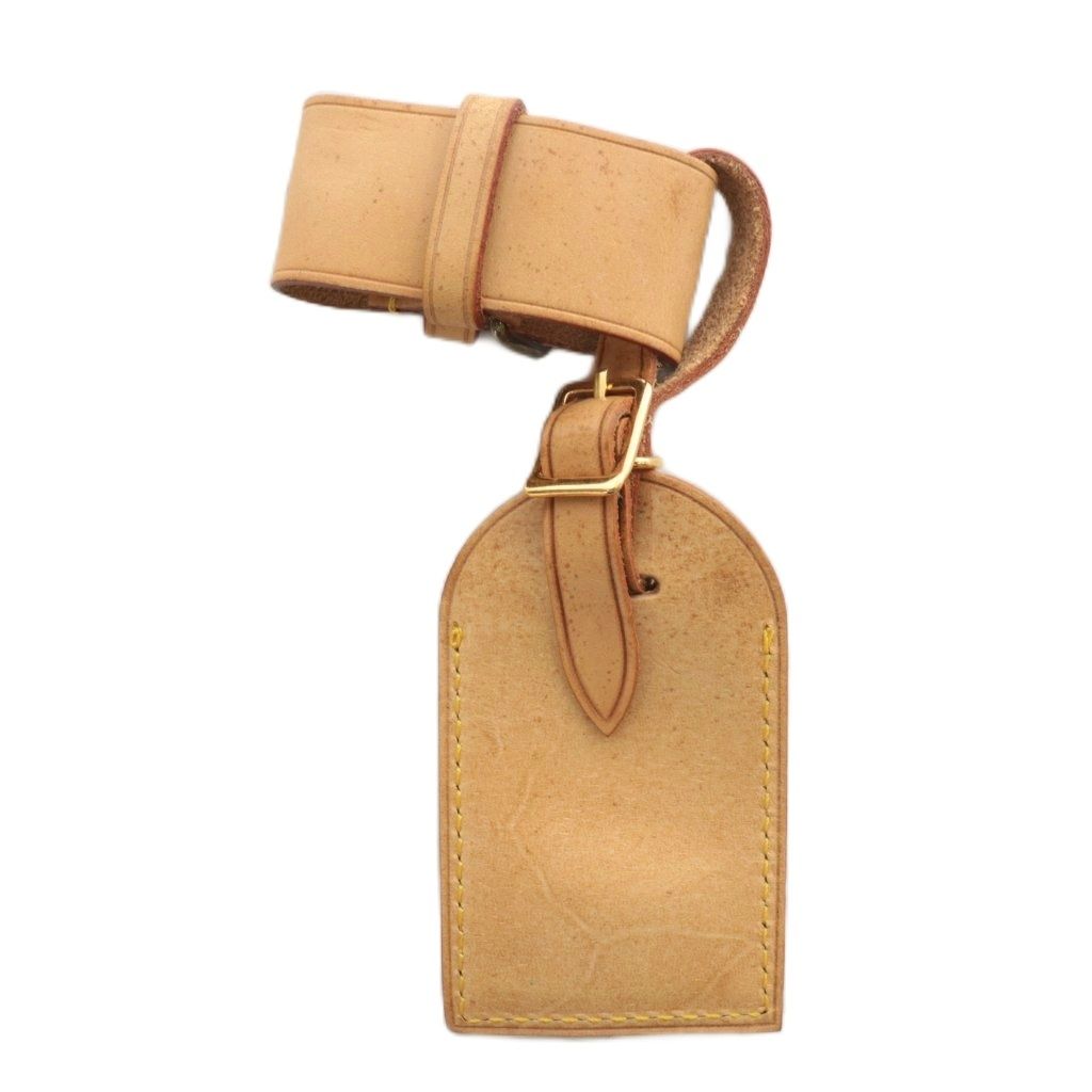 ルイヴィトン LOUIS VUITTON ネームタグ ヌメ革 レザー ベルト ロゴ