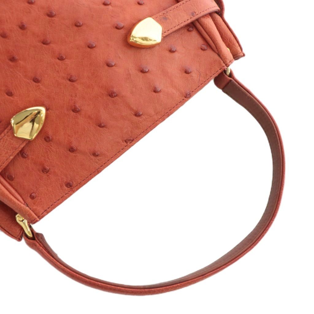 オーストリッチバッグ　ハンドバッグ 母の日 レディース 本革バッグ オーストリッチ ハンドバッグ