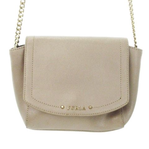 フルラ FURLA ショルダーバッグ レザー チェーンストラップ スタッズ