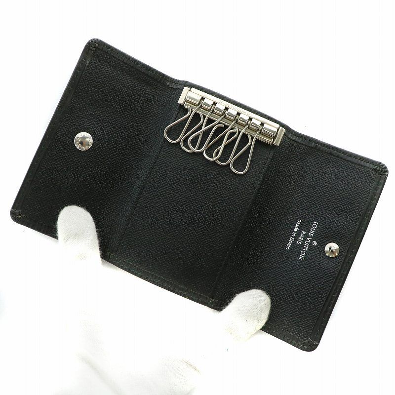 【極美品】ルイヴィトン【近年モデル】6連⭐キーケース【エピ】ミュルティクレ6⭐黒 ルイヴィトン LOUIS VUITTON エピ ミュルティクレ6 キーケース 鍵入れ