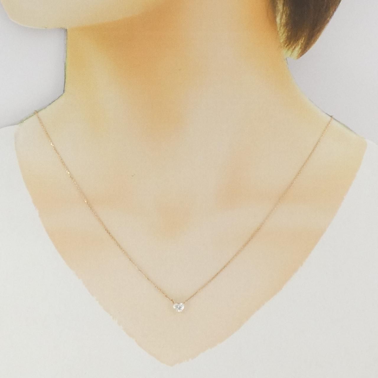 K18PG ダイヤモンド ネックレス 0.433CT E SI1 ハートシェイプ - メルカリ