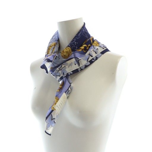 CELINE スカーフ 135cm×133cm 超大判 透け感 ショール ブルー CELINE