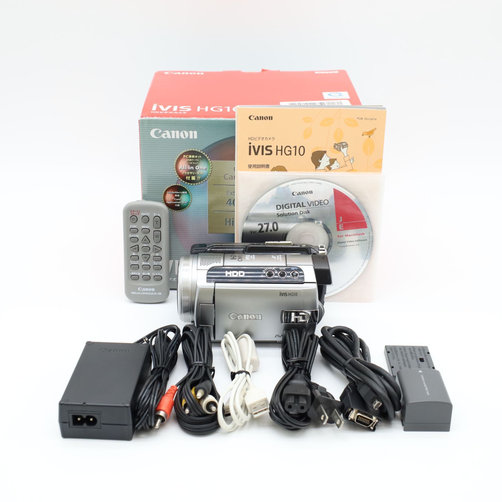 キャノンHDビデオカメラiVIS HG10 + トラベルキットセット 未使用多し キャノンHDビデオカメラiVIS HG10 + トラベルキットセット 未使用多し