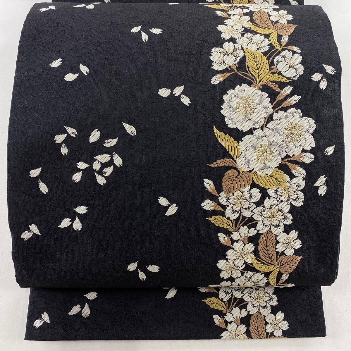 夏目　No.2521 正絹桜の花びら市松箔袋帯　美品 夏目 No.2521 正絹桜の花びら市松箔袋帯 美品 夏目 No.2521 正絹桜の