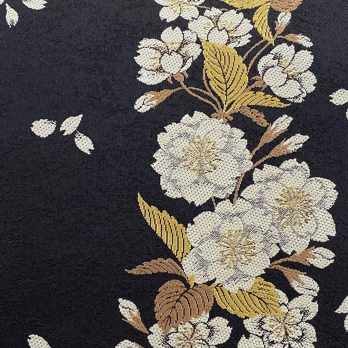 No.2521 正絹桜の花びら市松箔袋帯 美品 夏目 No.2521 正絹桜の花びら