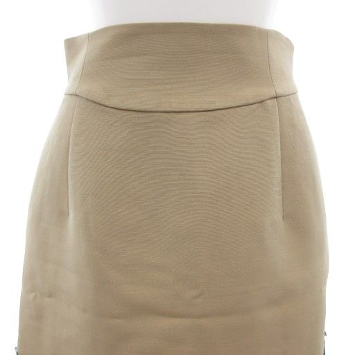 フォクシー フレアスカート プリーツ ベージュ シルク混 ウール混 38 膝丈 フォクシー フレアスカート プリーツ ベージュ シルク混 ウール混 38 膝丈