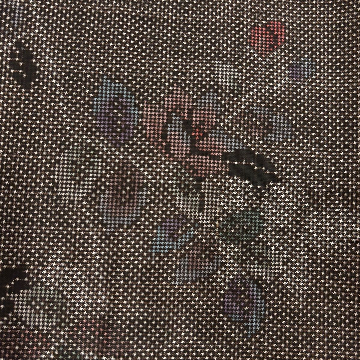 紬 身丈162cm 裄丈67.5cm L 袷 枝花 焦茶色 正絹 秀品 【中古】 - メルカリ