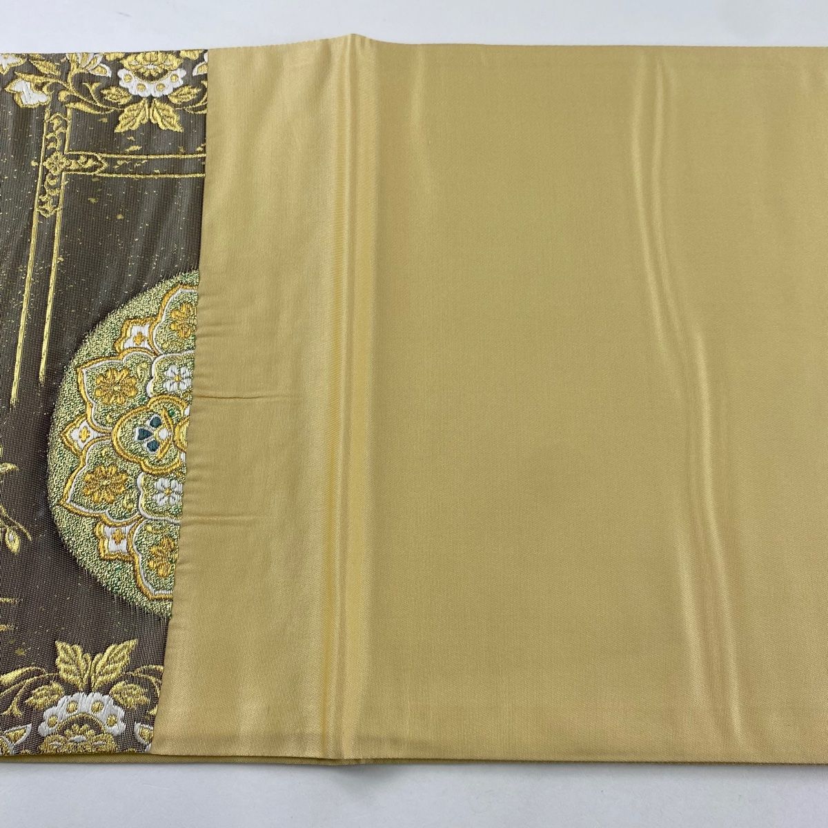 美品】 袋帯 秀品 華文 花唐草 金糸 灰茶 六通 正絹 【中古】 - メルカリ
