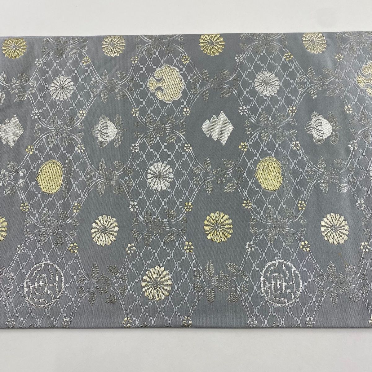 袋帯 秀品 草花 立涌 金銀糸 灰色 六通 正絹 【中古】 - メルカリ