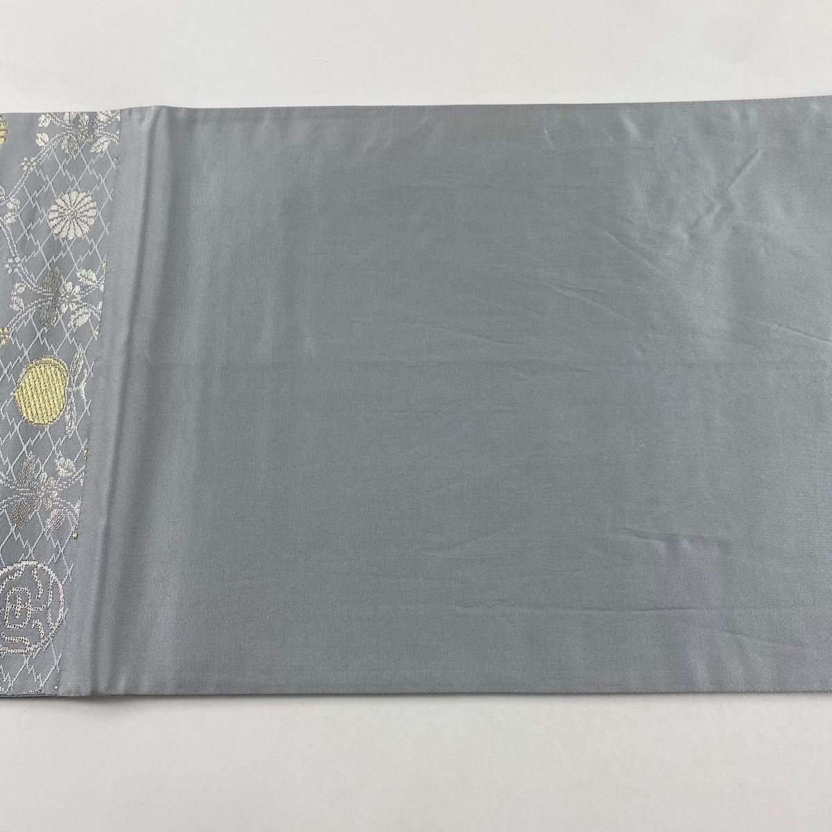 袋帯 秀品 草花 立涌 金銀糸 灰色 六通 正絹 【中古】 - メルカリ