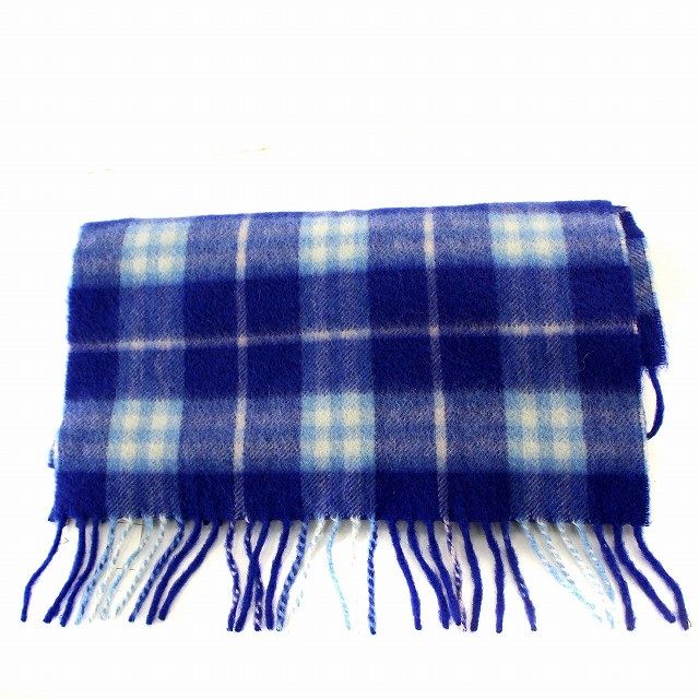 美品☆バーバリー☆マフラー☆チェック柄☆ネイビー☆ノバチェック☆カシミヤ バーバリーズ Burberrys ヴィンテージ マフラー チェック カシミヤ100