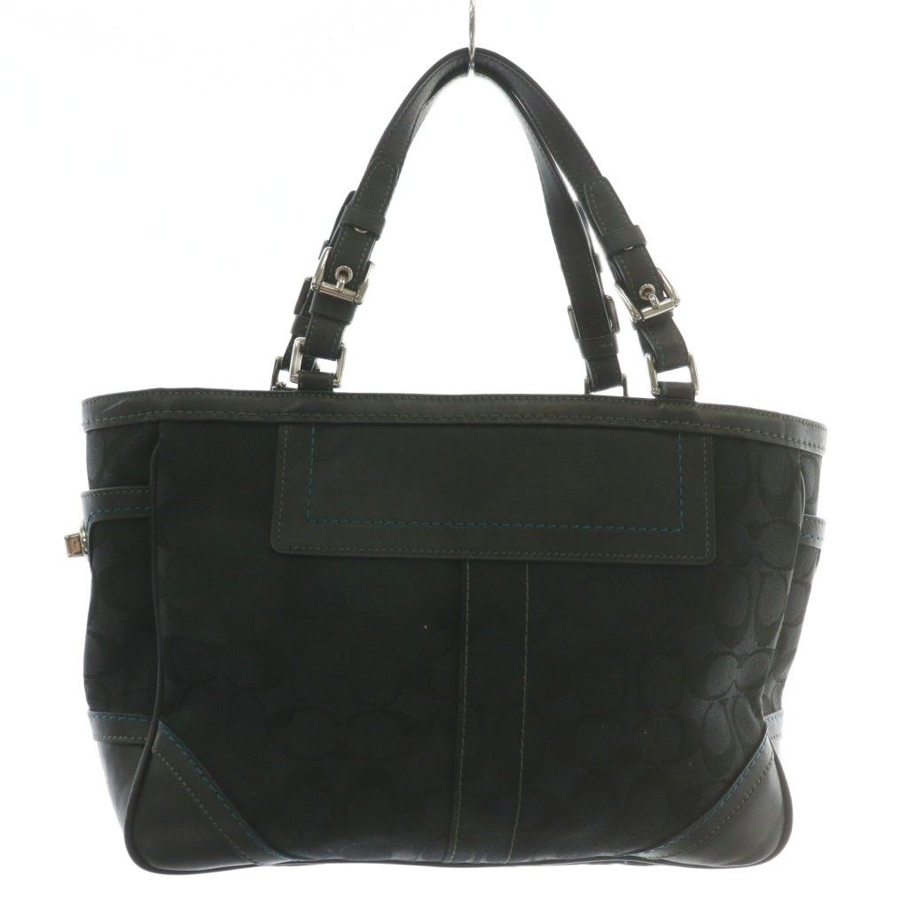 コーチ COACH ハンドバッグ キャンバス レザー シグネチャー 総柄 ロゴ