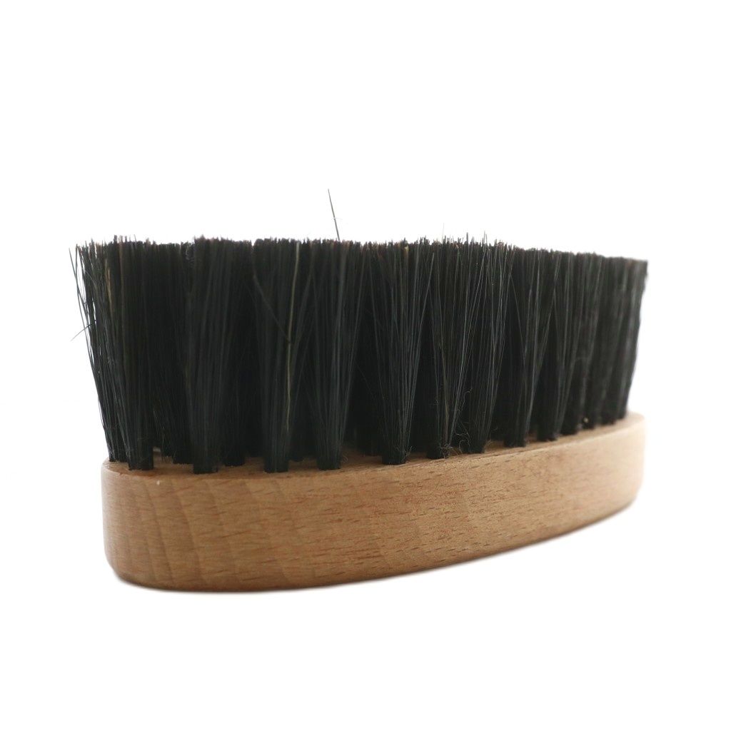 エルメス HERMES 毛ブラシ クシ ミニ 馬具 馬用 豚毛 ウッド ロゴ 茶色