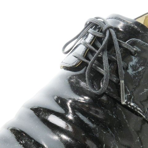 極美品 PRADA 革靴 厚底 プラットフォーム パテントレザー エナメル 36 プラダ PRADA シューズ パテント エナメル レザー 革 レースアップ