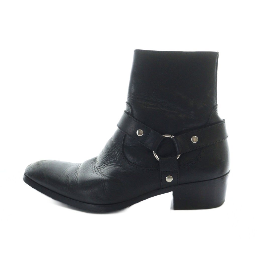 フープディドゥ whoop-de-doo リングブーツ ショート ロゴ レザー