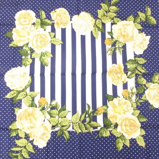 クリスチャンディオール Christian Dior スカーフ 絹 シルク 紺