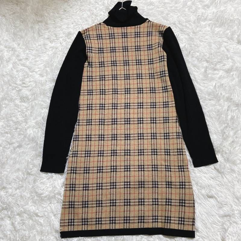 BURBERRYS バーバリーズ ハイネック ニットワンピース ノバチェック