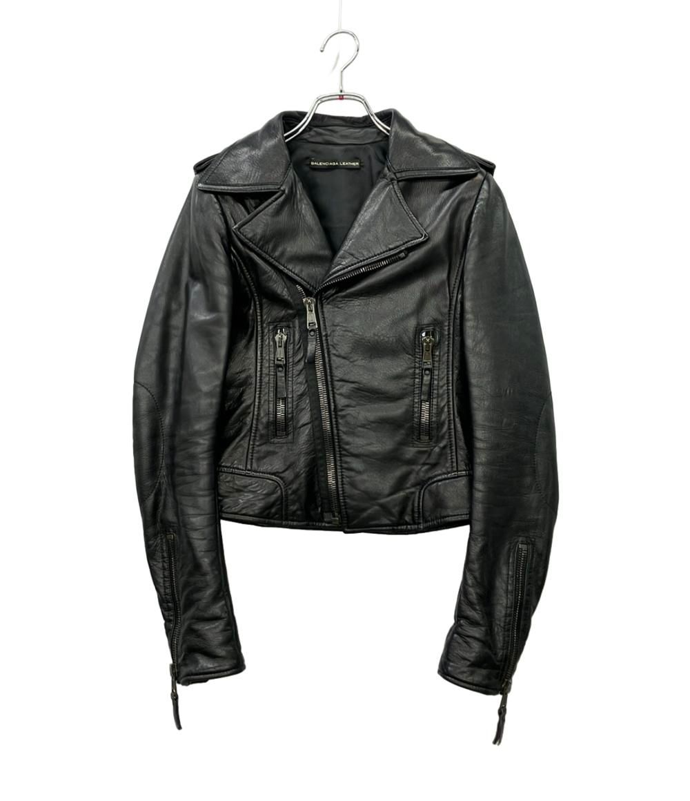 バレンシアガ ダブルライダースジャケット ラムレザー 2009 ニコラ期