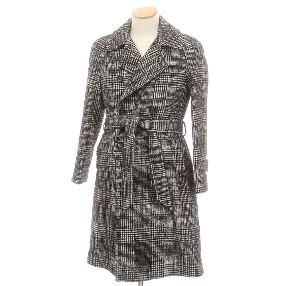 TAGLIATORE チェック柄 ダブルブレストコート タリアトーレ ブラウン チェック柄 ダブルブレストコート TAGLIATORE