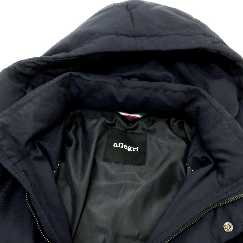 中古】アレグリ Allegri ナイロンポリエステル ダウンコート ネイビー