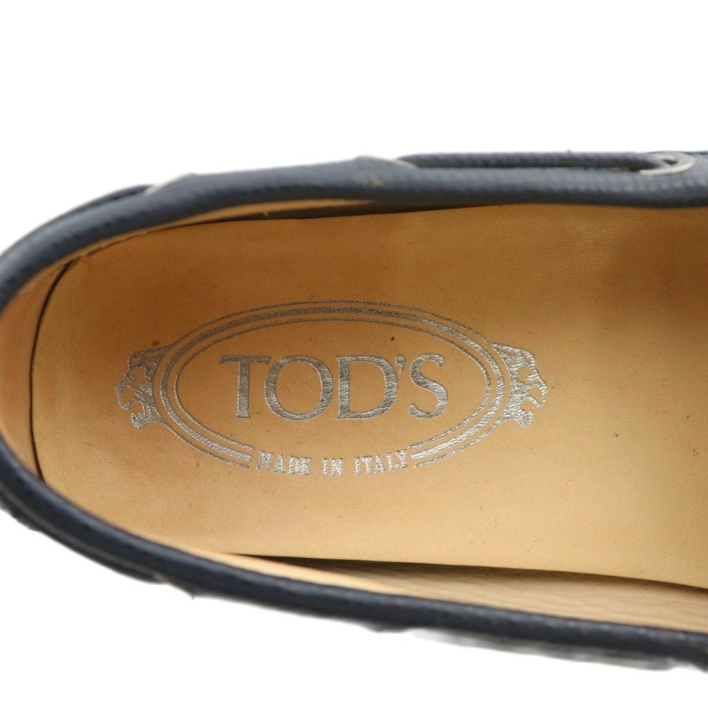 トッズ TOD'S ドライビングシューズ モカシン レザー リボン 35.5 22.5