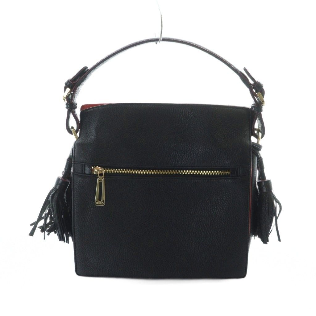 【未使用級】ココセリュクスゴールド　トートバッグ　オールレザー　ロゴ型押し　黒 ココセリュックスゴールド COCOCELUX GOLD トートバッグ ハンド レザー