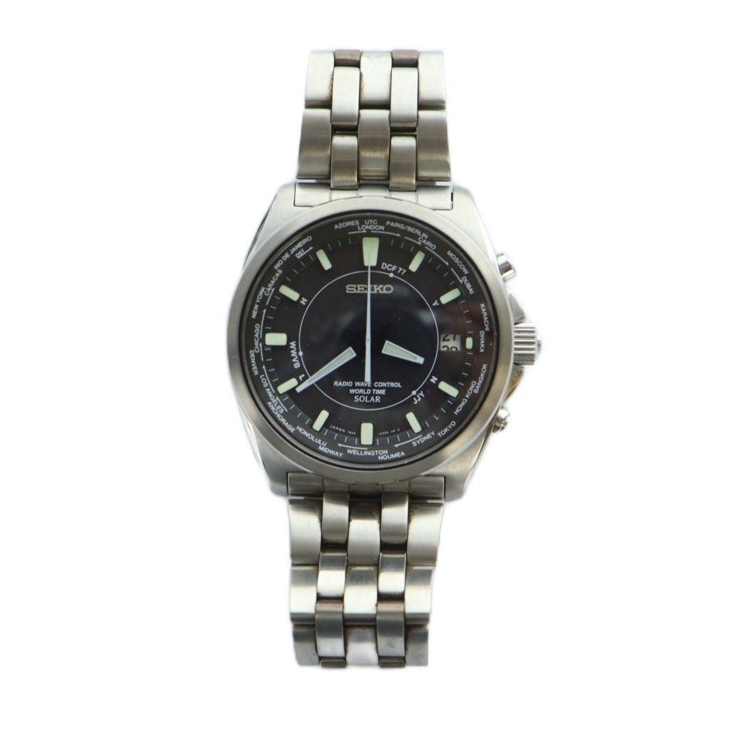 セイコー SEIKO 7B25-0AD0 ワールドタイム 腕時計 ウォッチ 電波