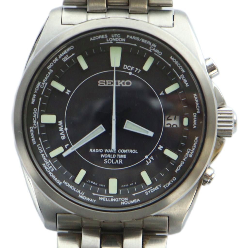 セイコー SEIKO 7B25-0AD0 ワールドタイム 腕時計 ウォッチ 電波