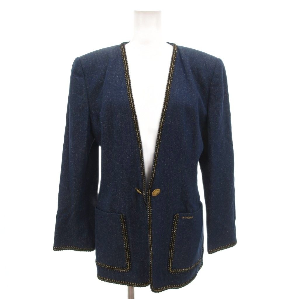 レオナール LEONARD ヴィンテージ セットアップ ノーカラージャケット