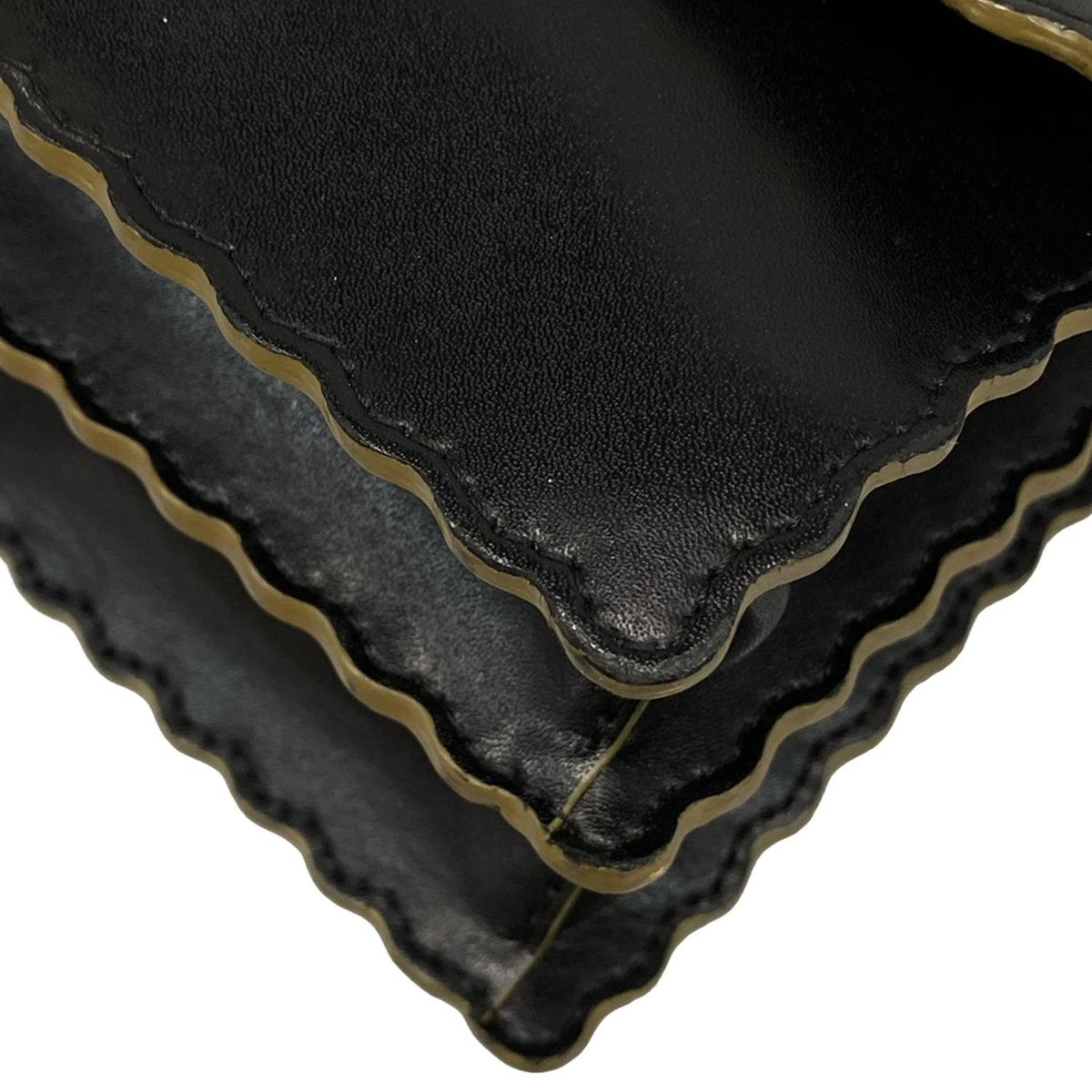 【美品】フェンディ キャナイ チェーン ショルダーバッグ レザー 黒 斜め掛け img_4b8eae64fadedd995706bc871f