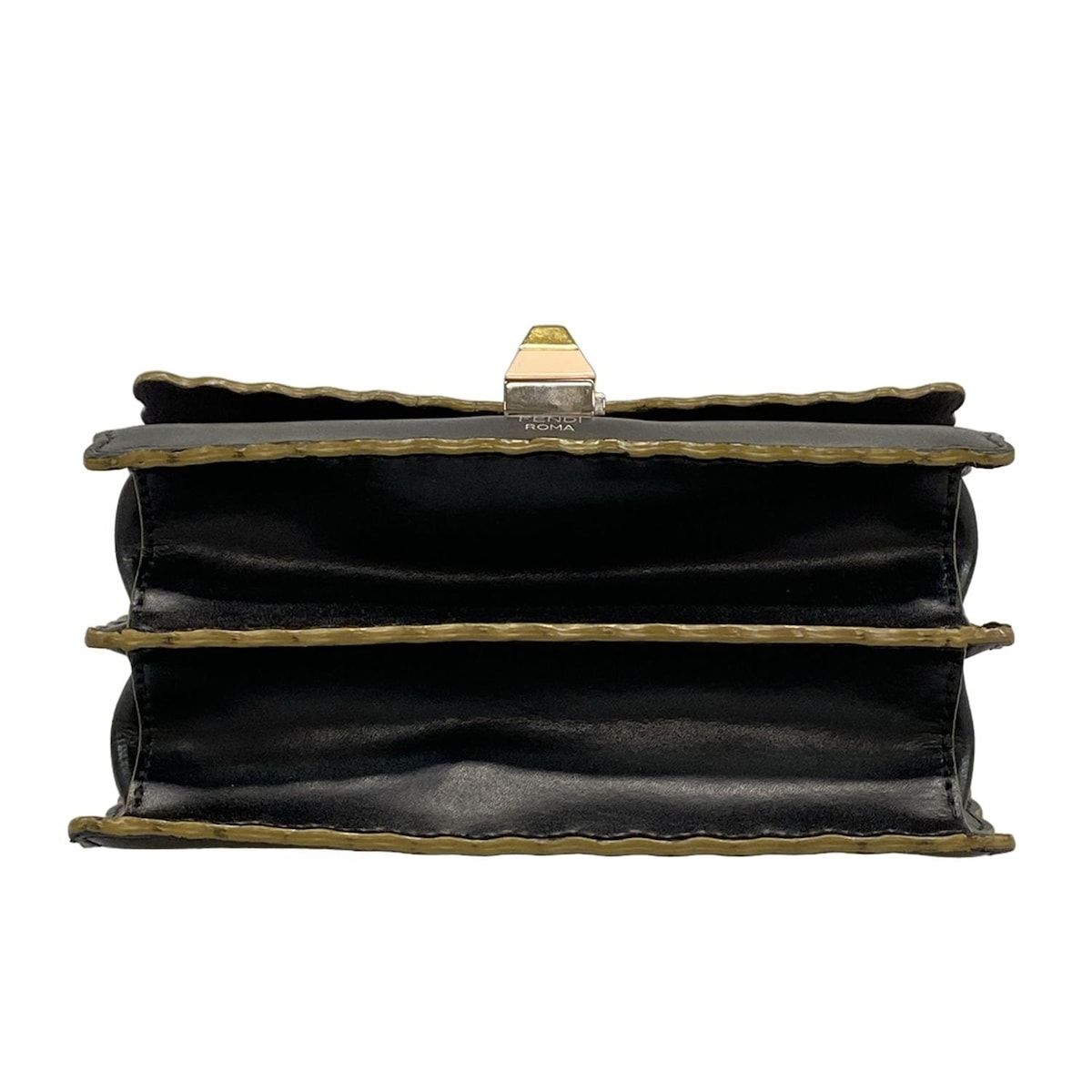 【美品】フェンディ キャナイ チェーン ショルダーバッグ レザー 黒 斜め掛け img_4b8eae64fadedd995706bc871f