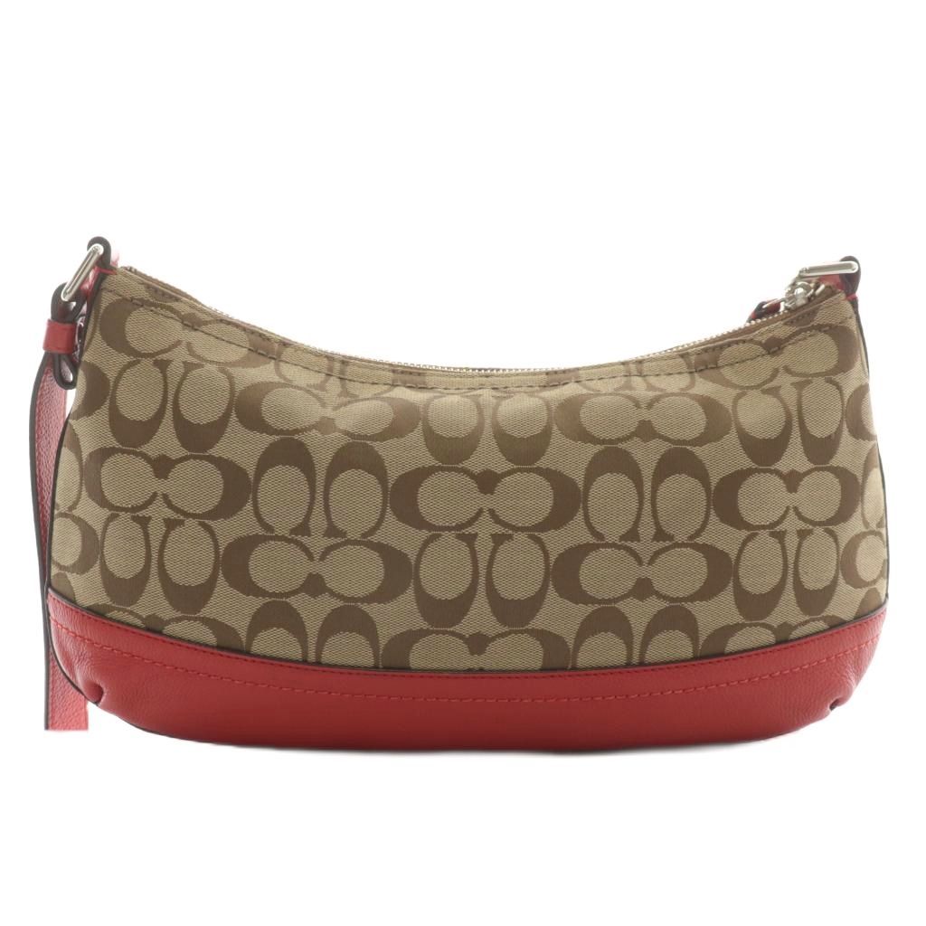 極美品 COACH ショルダーバッグ 肩がけ シグネチャー ブラックF24028  