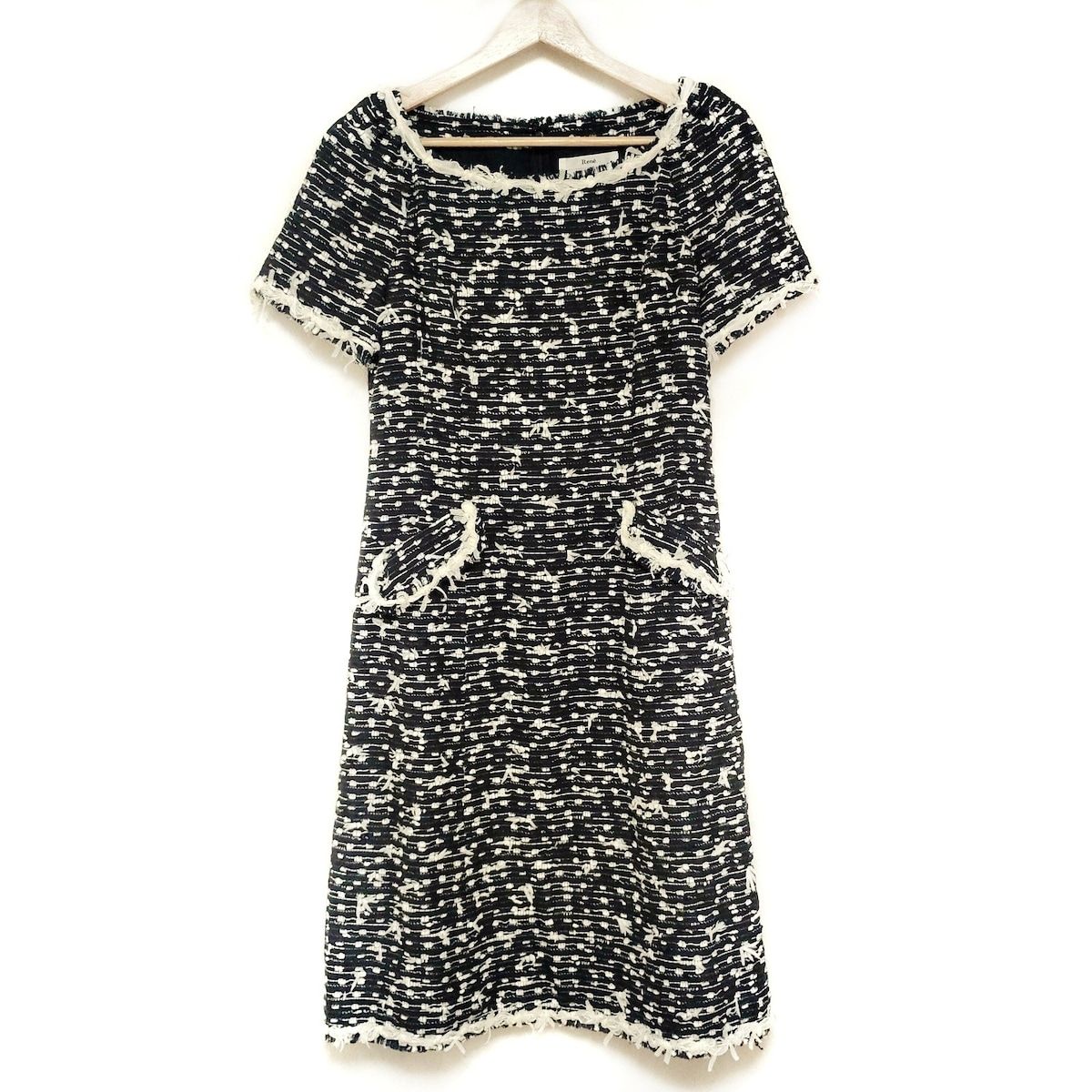 Rene(ルネ) ワンピース サイズ38 M レディース - ダークネイビー×白