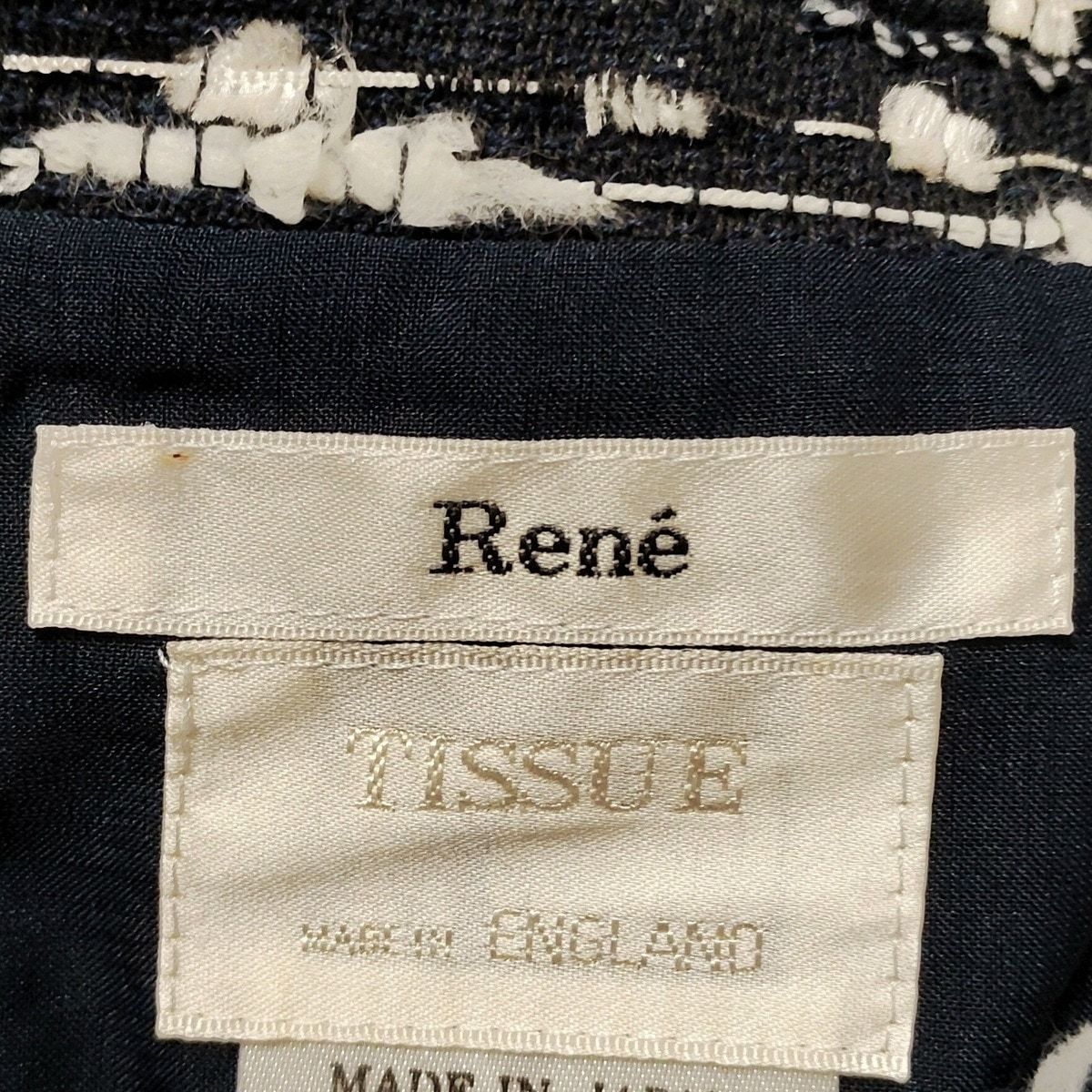 Rene(ルネ) ワンピース サイズ38 M レディース - ダークネイビー×白