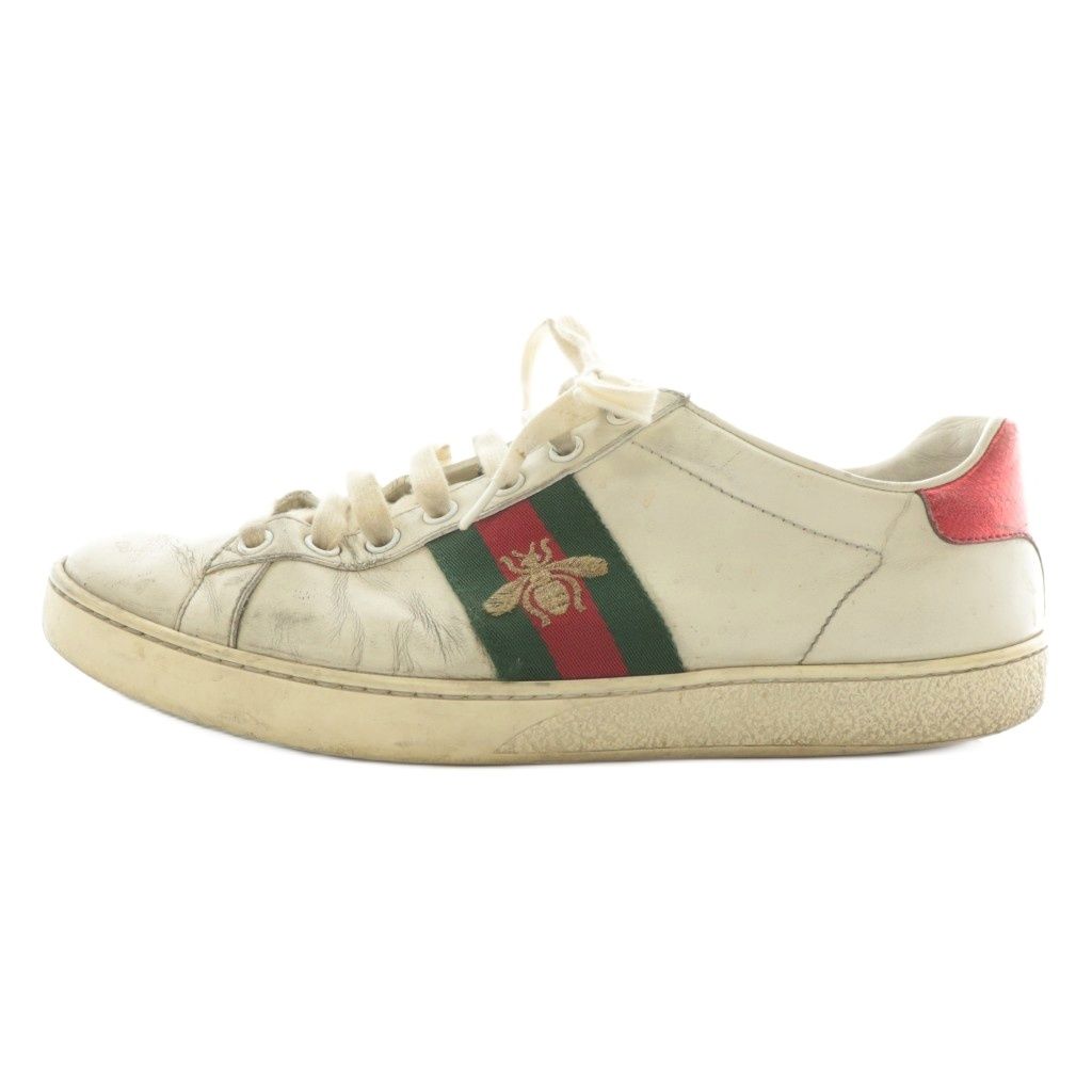 グッチ GUCCI エース スニーカー レザー ローカット エンブロイダリー