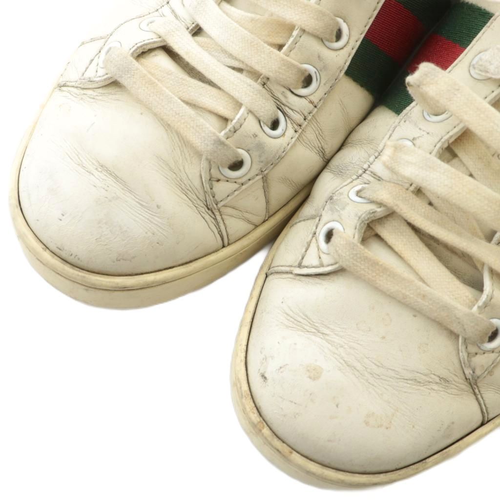 極美品　GUCCI レザー エース エンブロイダリー　Loved スニーカー Gucci Ace Embroidered Loved Low Top Sneakers 505328 Size 37 | eBay