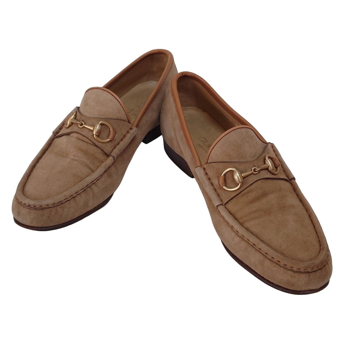 GUCCI ローファー　ベージュ GUCCI(グッチ) ローファー 37 レディース - ベージュ×ライトブラウン