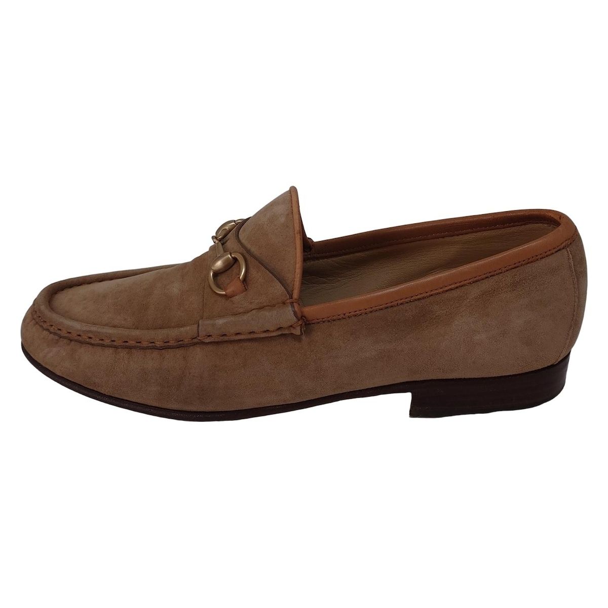 GUCCI(グッチ) ローファー 37 レディース - ベージュ×ライトブラウン