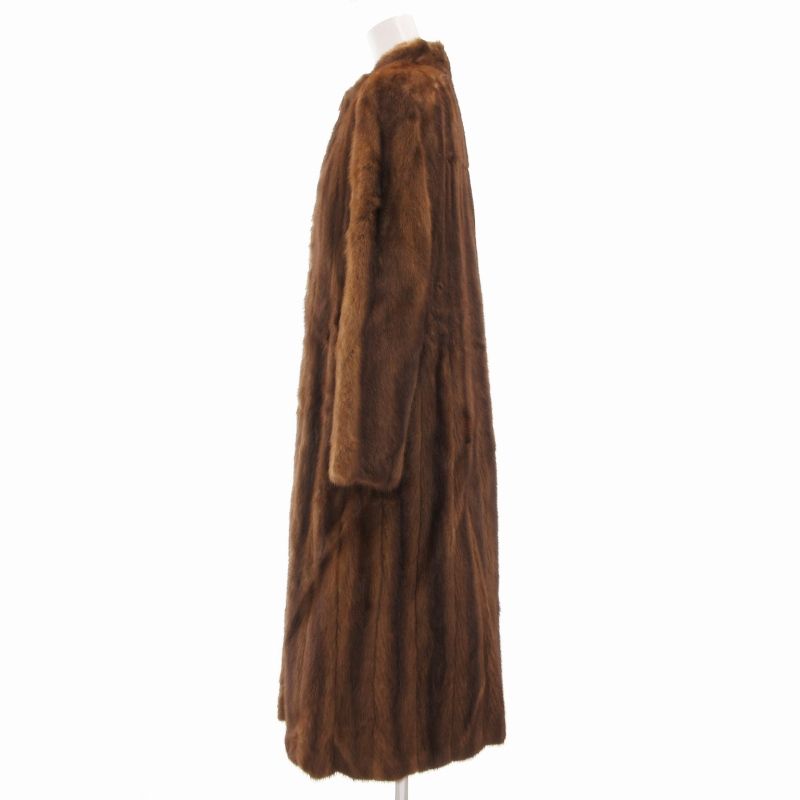エンバ EMBA Lunaraine ミンクファー ロング コート 毛皮 茶 ブラウン