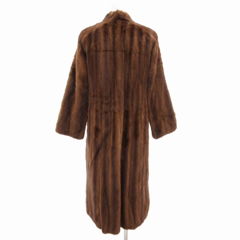 エンバ EMBA Lunaraine ミンクファー ロング コート 毛皮 茶 ブラウン
